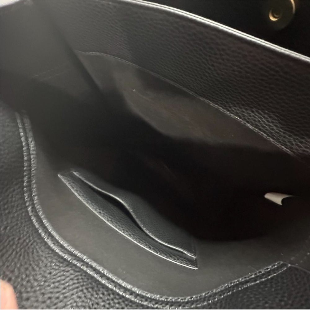 SOLD Steve Madden Black Shoulder Bag with Gold Accents - Picture 6 of 8